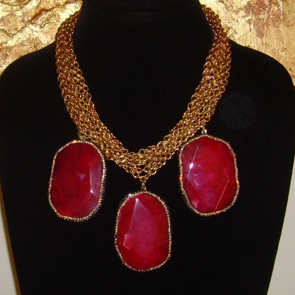 Gold-Tone and Lucite Multi-Strand Necklace - Picture 4 of 14